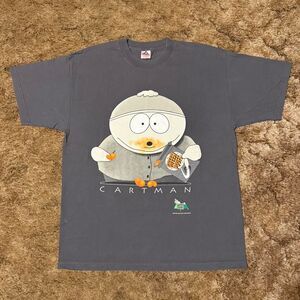 Vintage 1998 South Park Cartman Cheesy Poofs T-Shirt Grey XLarge